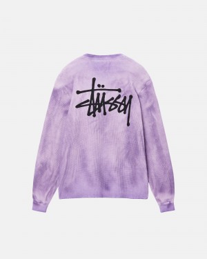 Stüssy Basic Stock Ls Thermal Long Sleeve Knit Unisex Lavendel | YI56-M4-CM