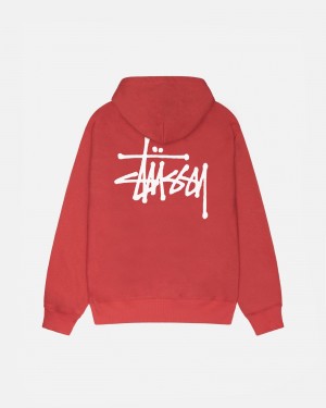 Stüssy Basic Stussy Hoodie Long Sleeve Sweatshirt Unisex Pepper | IW38-F6-AE