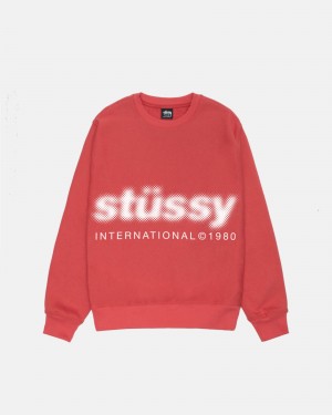 Stüssy Blur Crew Long Sleeve Sweatshirt Unisex Pepper | TH83-J9-TL