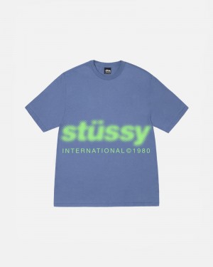 Stüssy Blur Tee Short Sleeve T-Shirt Unisex Storm | VH25-K6-KJ