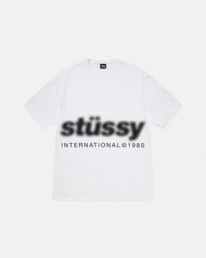 Stüssy Blur Tee Short Sleeve T-Shirt Unisex Wit | QN78-C8-OK