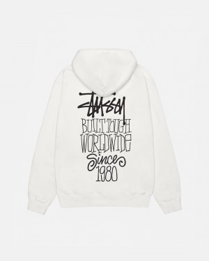 Stüssy Built Tough Hoodie Pigment Dyed Long Sleeve Sweatshirt Unisex Natural | ON73-C7-GF