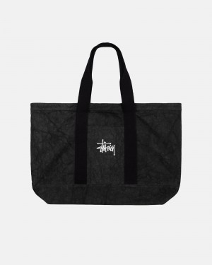 Stüssy Canvas Extra Large Tote Bag Tote Unisex Zwart | BH69-R6-YR