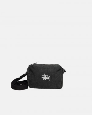 Stüssy Canvas Side Pouch Side Bag Unisex Zwart | RD16-W8-WN