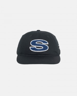 Stüssy Chenille S Low Pro Cap Ball Cap Unisex Zwart | JH37-E7-OI