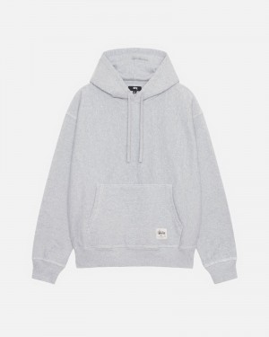 Stüssy Contrast Stitch Label Hoodie Long Sleeve Sweatshirt Unisex Grijs | OO61-X3-XX