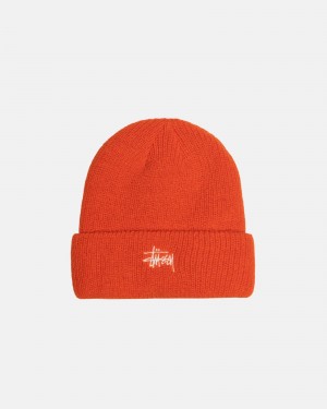 Stüssy Cuff Beanie Basic Muts Unisex Habanero | CD97-J0-RN