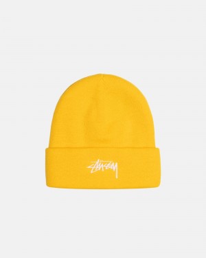 Stüssy Cuff Beanie Stock Muts Unisex Mosterdgeel | DU48-J7-IA