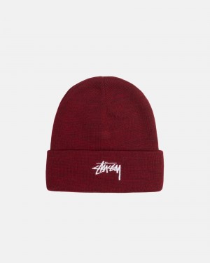 Stüssy Cuff Beanie Stock Muts Unisex Rood | SY75-M6-VH