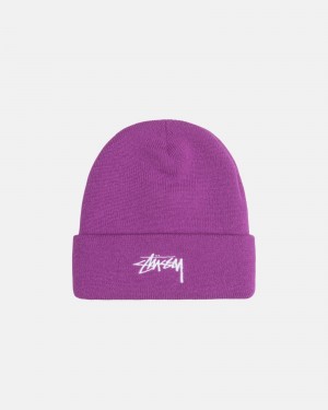 Stüssy Cuff Beanie Stock Muts Unisex Violet | AA27-Q7-MI