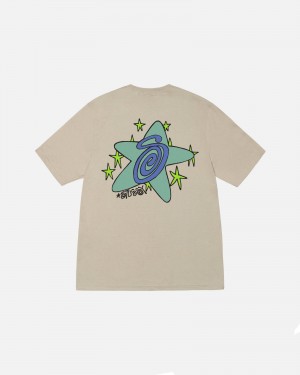 Stüssy Galaxy Tee Short Sleeve T-Shirt Unisex Khaki | PS94-X5-GV