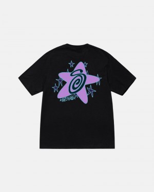 Stüssy Galaxy Tee Short Sleeve T-Shirt Unisex Zwart | QT17-B6-SK