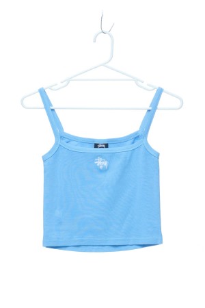 Stüssy Graffiti Rib Singlet Singlets & Tanks Dames Blauw | PG51-T6-XZ