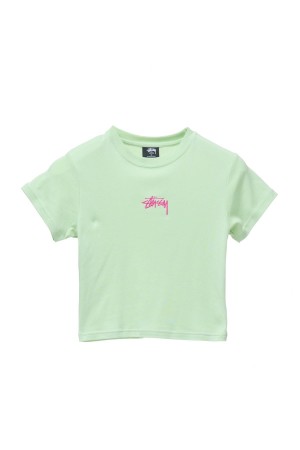 Stüssy Graffiti Rib Tee Tees Dames Groen | NG41-F5-JY