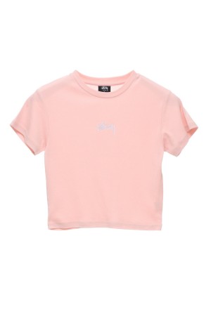 Stüssy Graffiti Rib Tee Tees Dames Roze | MC09-W3-ZX