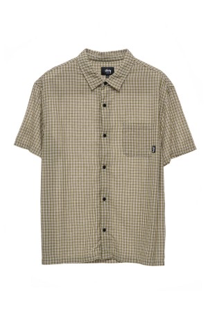 Stüssy Kemp Check Ss Shirt Overhemd Heren Groen | VH81-Z1-GJ