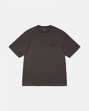 Stüssy Lazy Tee Short Sleeve Knit Unisex Zwart | NJ06-H0-JA