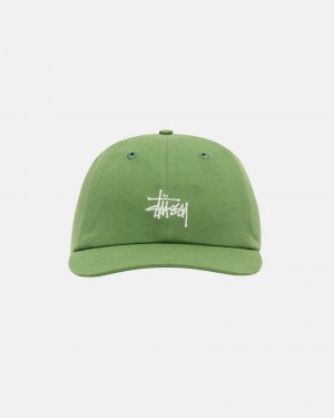 Stüssy Low Pro Basic Stock Strapback Ball Cap Unisex Aloe | HC70-T7-WF