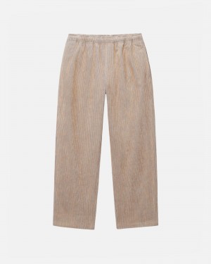 Stüssy Mix Wale Corduroy Beach Pant Broek Unisex Sand | YJ04-C6-KL