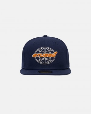 Stüssy New Era 59Fifty Airplane Ball Cap Unisex Donkerblauw | LK57-Z3-VD