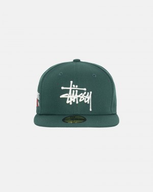 Stüssy New Era 59Fifty Authentic Ball Cap Unisex Groen | HR06-R8-LI