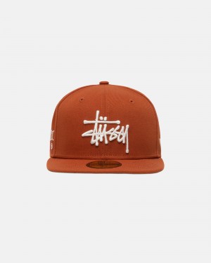 Stüssy New Era 59Fifty Authentic Ball Cap Unisex Rust | RE71-T7-NU