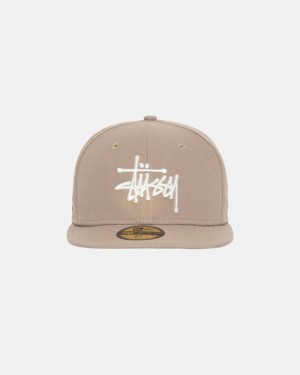 Stüssy New Era 59Fifty Authentic Ball Cap Unisex Khaki | ET20-D8-GA