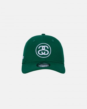 Stüssy New Era 9Twenty SS Link Ball Cap Unisex Groen | YG84-S7-AX