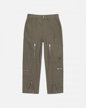 Stüssy Nyco Flight Pant Broek Unisex Olijfgroen | LN91-N3-SC