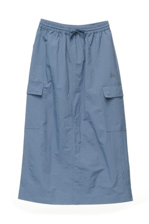 Stüssy Nylon Cargo Midi Skirt Shorts & Pants Dames Blauw | AW36-Y7-TN