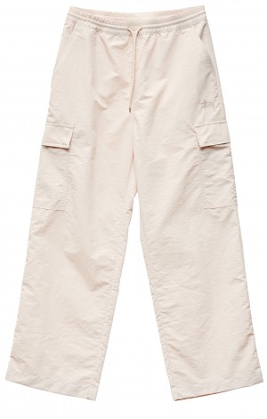 Stüssy Nylon Cargo Pant Shorts & Pants Dames Oatmeal | PQ90-J5-GY