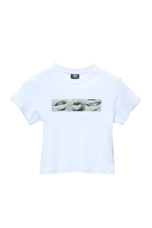 Stüssy Phonetic Rib Tee Tees Dames Wit | UW60-X8-CB