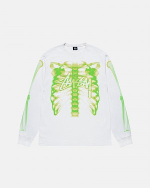 Stüssy Rib Cage 3M Ls Tee Long Sleeve T-Shirt Unisex Wit | WP01-N2-YJ