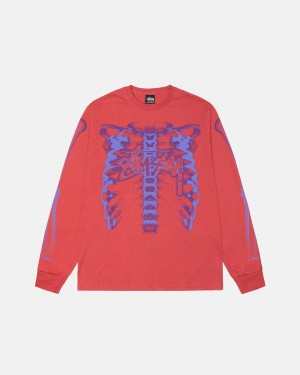 Stüssy Rib Cage 3M Ls Tee Long Sleeve T-Shirt Unisex Pepper | CZ85-R5-DY