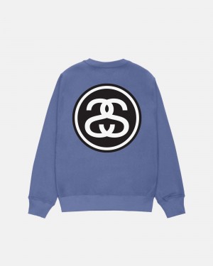 Stüssy SS-Link Crew Long Sleeve Sweatshirt Unisex Storm | YF97-P2-MP