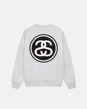 Stüssy SS-Link Crew Long Sleeve Sweatshirt Unisex Ash Heather | CK16-N3-KJ