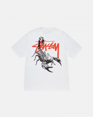 Stüssy Scorpion Tee Short Sleeve T-Shirt Unisex Wit | EC32-T0-EH