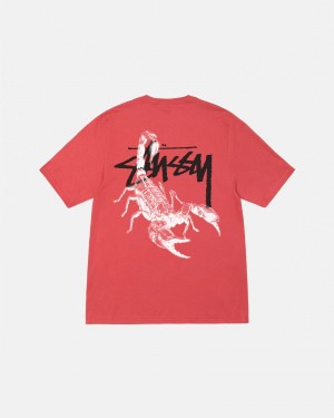 Stüssy Scorpion Tee Short Sleeve T-Shirt Unisex Pepper | JM92-Y5-KM