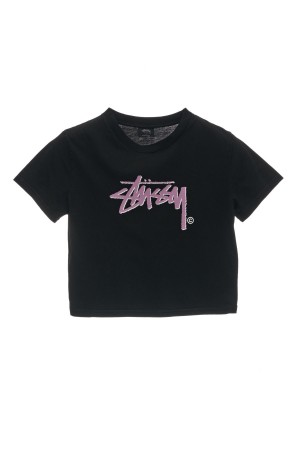 Stüssy Shadow Stock Slim Tee Tees Dames Zwart | FX76-I5-FO