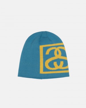 Stüssy Skullcap SS Link Muts Unisex Aqua | GC36-L7-FW