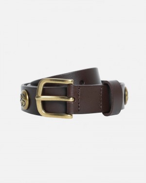 Stüssy Ss-Link Studded Belt Riem Unisex Bruin | RG71-O3-UA