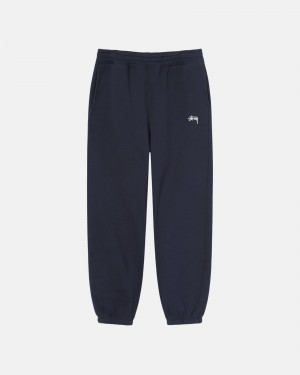 Stüssy Stock Logo Sweatpant Broek Unisex Donkerblauw | TZ62-L9-AB