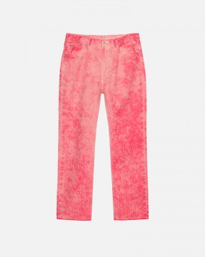 Stüssy & Levi's Dyed Jacquard Jean Broek Unisex Roze | OV17-R4-SC