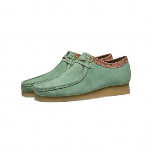 Stüssy x Clarks Originele Wallabee Schoenen Unisex Groen | VM06-N9-YS