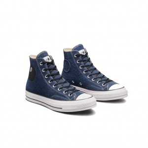 Stüssy x Converse – Chuck 70 8-Ball High Top Trainers A03711C Schoenen Unisex Wit Zwart | YN37-I4-GX