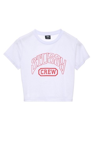 Stüssy Stussy Crew Slim Tee Tees Dames Wit | DM27-F8-AN