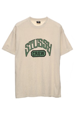 Stüssy Stussy Crew Ss Tee Tees Heren Pigment Natural | FC36-F1-TW