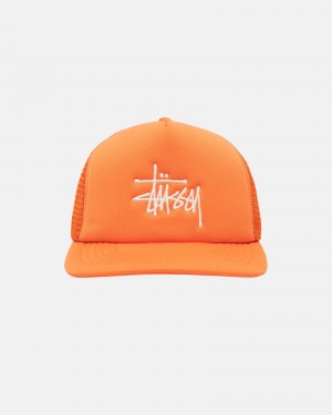 Stüssy Trucker Big Basic Snapback Ball Cap Unisex Pumpkin | VU79-B4-ZK