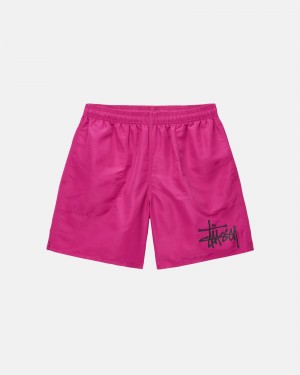 Stüssy Water Kort Big Basic Swim Bottom Unisex Magenta | QQ51-W8-XV