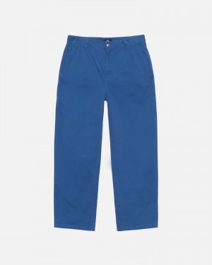 Stüssy Workgear Trouser Twill Broek Unisex Koningsblauw | UT59-W7-ID